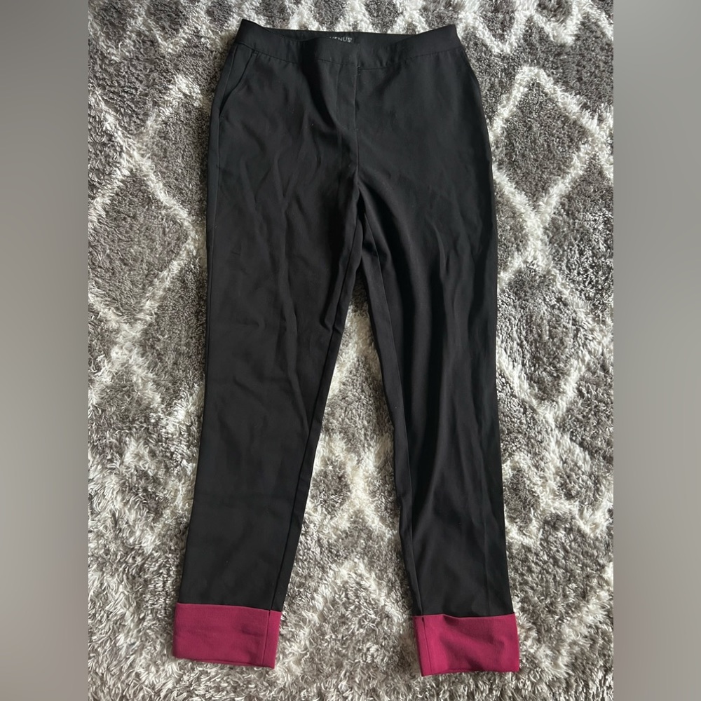 Venus US 4 Black and Merlot Business Pants